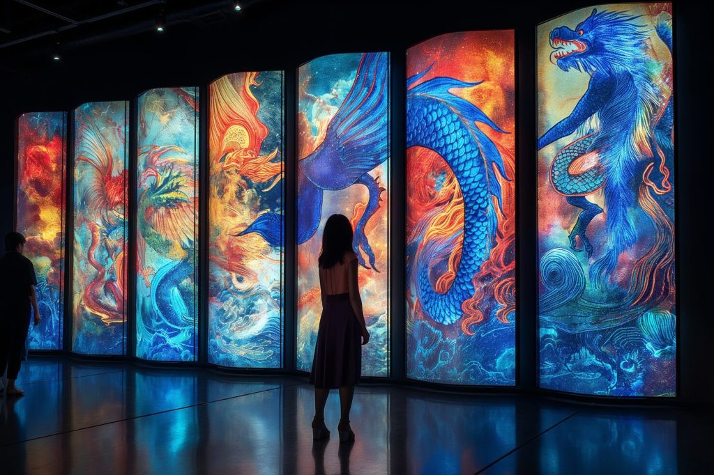 LED curtain screen display